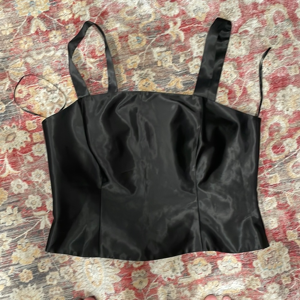 Satin tank top, vintage 90’s club top. Excellent condition, back zips up.